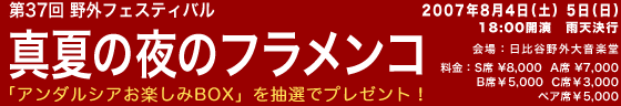 第35回野外フェスティバル　真夏の夜のフラメンコ