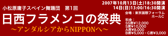 第1回 日西フラメンコの祭典2007年10月13・14日開催