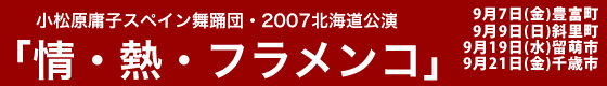 小松原庸子スペイン舞踊団・2007北海道公演「情・熱・フラメンコ」