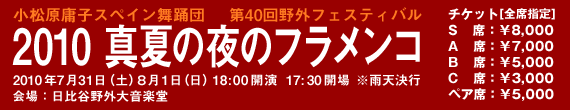 第40回野外フェスティバル「2010 真夏の夜のフラメンコ」