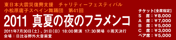 第41回野外フェスティバル「2011 真夏の夜のフラメンコ」