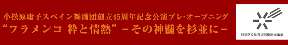 小松原庸子スペイン舞踊団創立45周年記念公演プレ・オープニング〝フラメンコ　粋と情熱″－その神髄を杉並に―