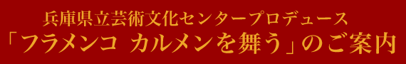 兵庫県立芸術文化センタープロデュース「フラメンコ カルメンを舞う」のご案内